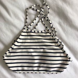 Aerie Striped Halter Swim Top Bikini XS